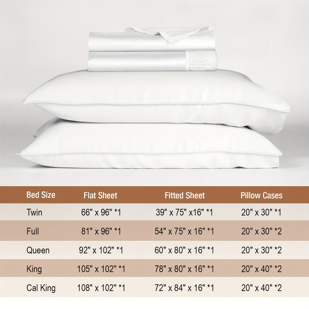 Sheet Set 3pcs\u002F4pcs, 100% Viscose Derived from Bamboo, 16\