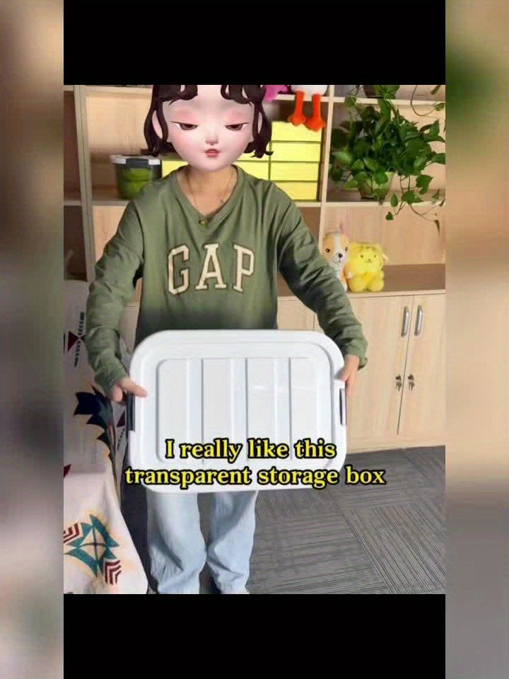 Stackable Storage Containers, 6\u002F4 Pack Clear Plastic Storage Boxes with Locking Buckles for Home Office Closet Organization, Heavy Duty And Space Saving Boxes, Multi-Purpose Locking Design, Closet Garage Kitchen Bathroom, Closet Storage System