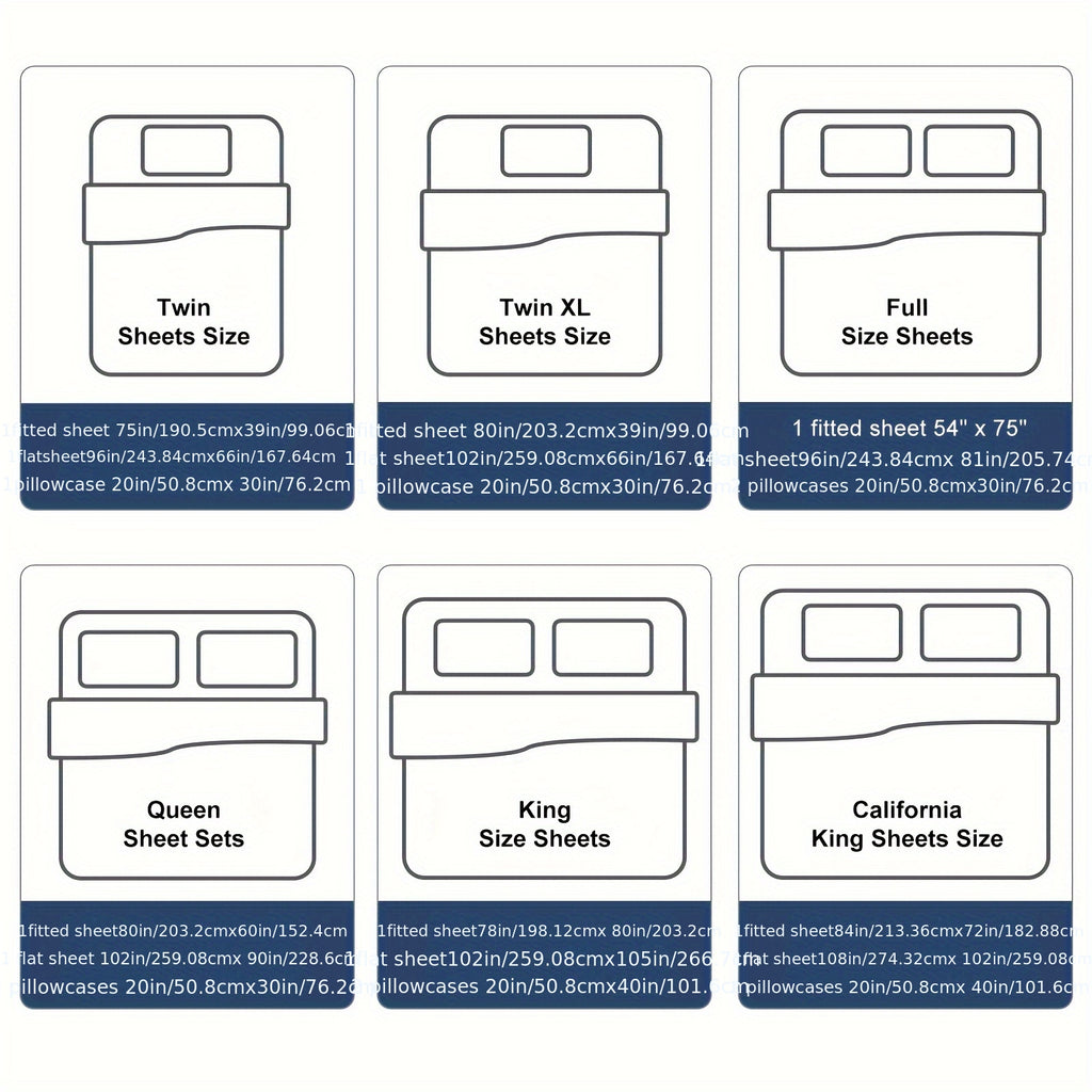 Set of Cotton And Linen Bed Sheets, 4pcs Bedding, Soft And Breathable Blend of Natural Flax And Cotton in Solid Colors, 16-Inch Deep Pocket, Suitable for All Seasons