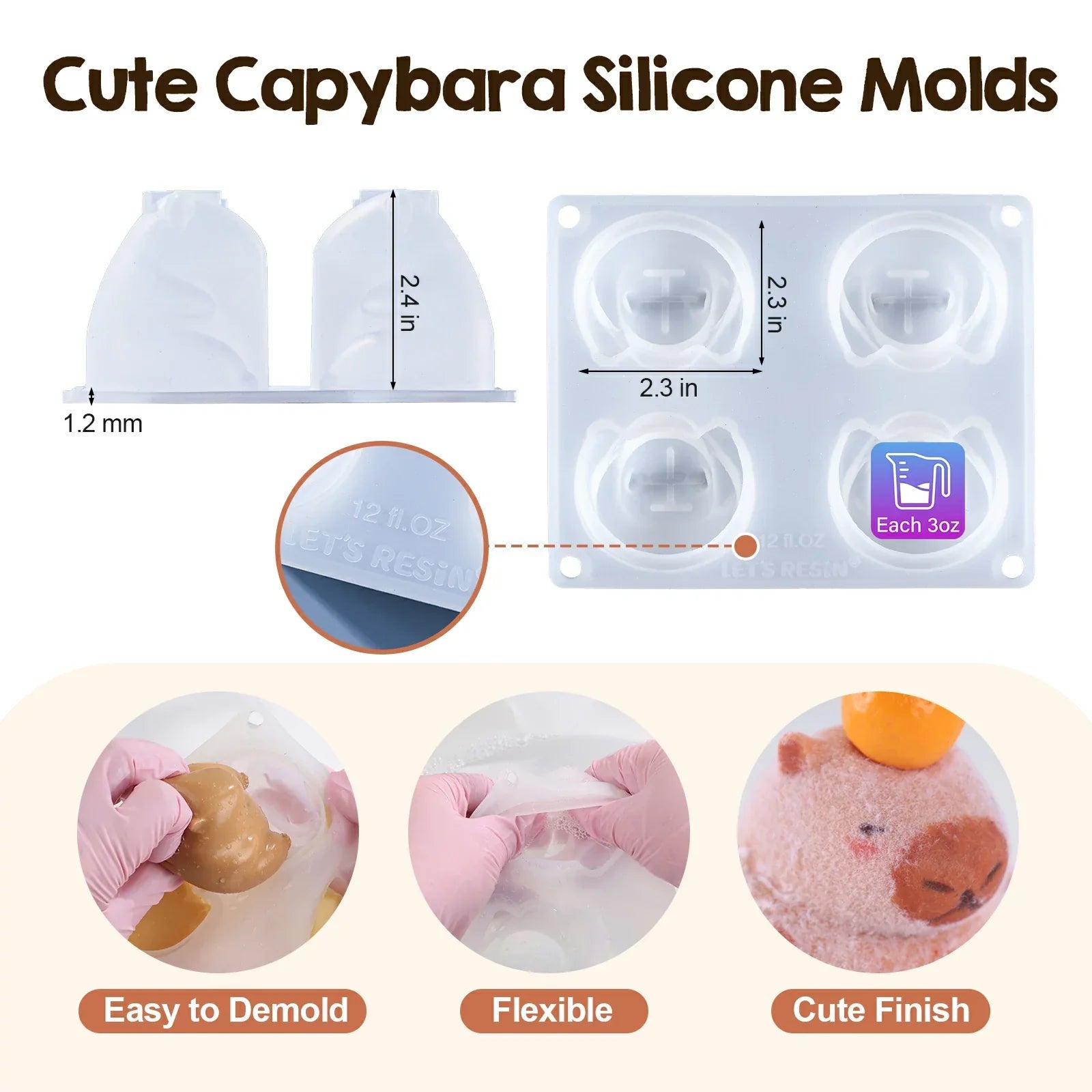 Capybara Taba Squishy Mold