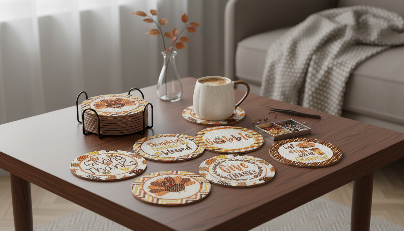 DIY Diamond Art Coasters