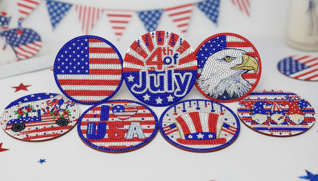 DIY Diamond Art Coasters