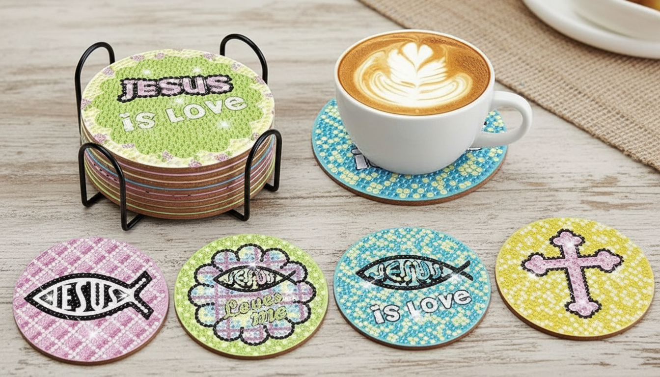 DIY Diamond Art Coasters