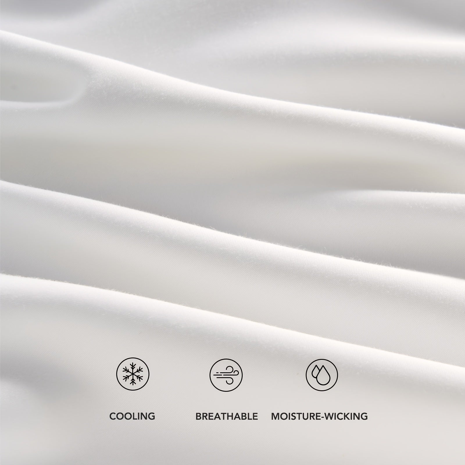 EVERGRACE Cotton Tencel Queen King Size Cooling Sheet Set for Hot Sleepers, 4pcs Silky Luxurious Soft Eucalyptus Lyocell Bedding Set, 1 Flat Sheet, 1 Deep Pocket Fitted Sheet, 2 Shams