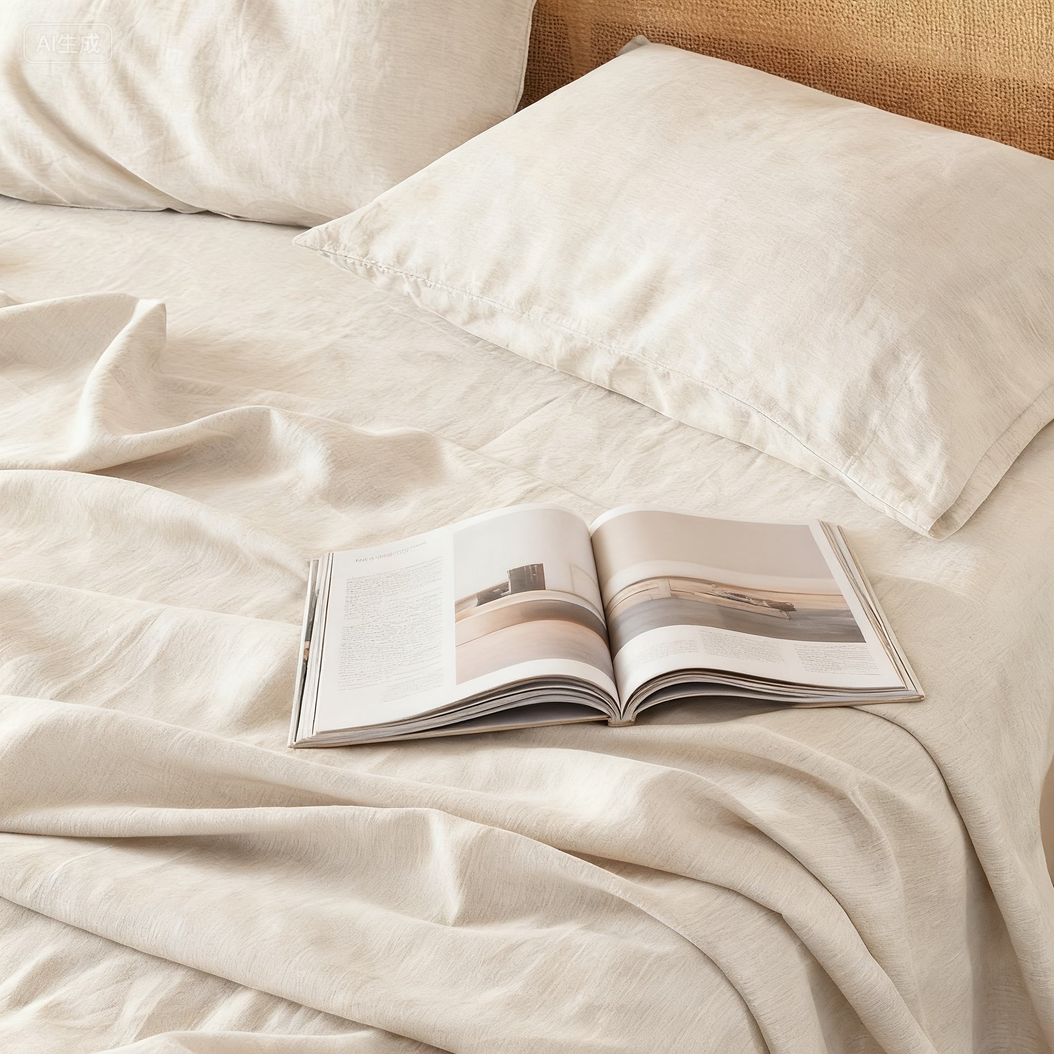 4pcs Sheet Set, Soft and Comfortable Home Bed Sheets, Non-fading Egyptian Cotton-linen Blend Bed Sheets, Deep Pocket 16in, Available for Multi-size Mattresses, All Seasons Use, Suitable for Travel, Hotels, Perfect Gifts