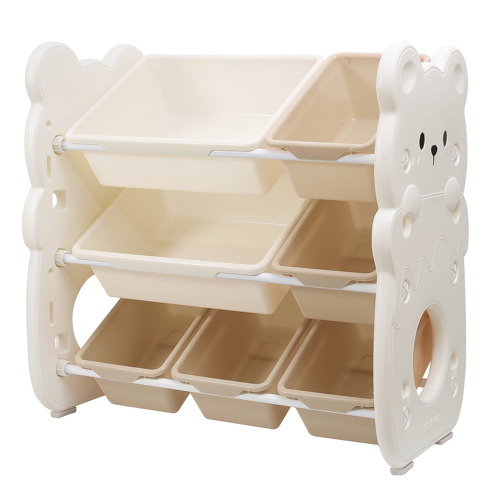 3-Tier Storage Modern Organizer Modern 3-Tier Storage Organizer with Multiple Bins - Stackable Plastic Cabinet for Toys, Books, Clothes - Perfect for Playroom & Bedroom; Kids Christmas Gifts, Stocking Stuffers